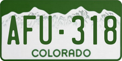 CO license plate AFU318
