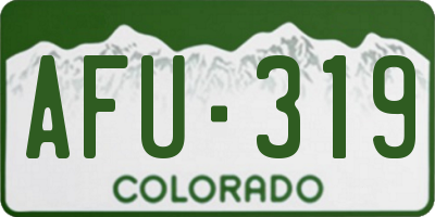 CO license plate AFU319