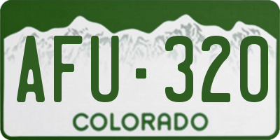 CO license plate AFU320