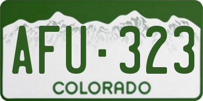 CO license plate AFU323