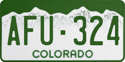CO license plate AFU324