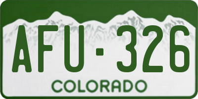 CO license plate AFU326