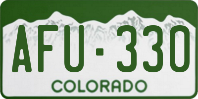 CO license plate AFU330