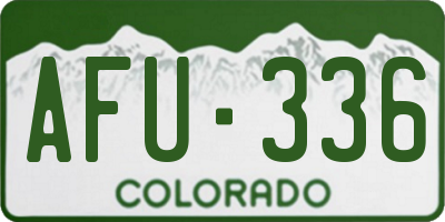 CO license plate AFU336