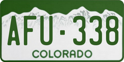 CO license plate AFU338