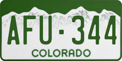 CO license plate AFU344