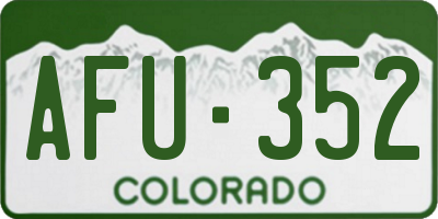 CO license plate AFU352