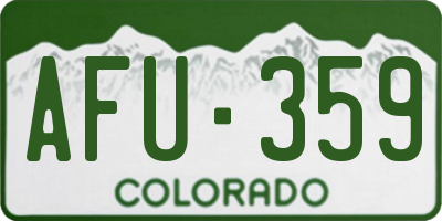 CO license plate AFU359