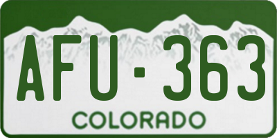 CO license plate AFU363