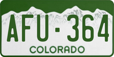 CO license plate AFU364