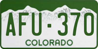 CO license plate AFU370
