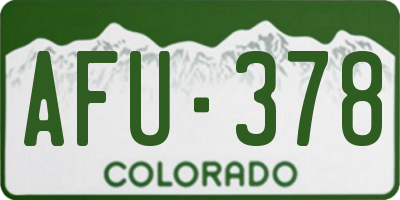 CO license plate AFU378