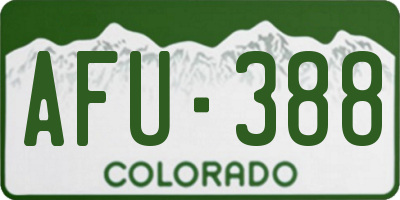 CO license plate AFU388