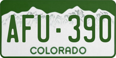 CO license plate AFU390