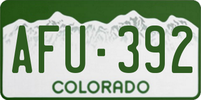 CO license plate AFU392