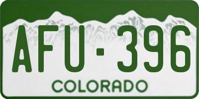 CO license plate AFU396