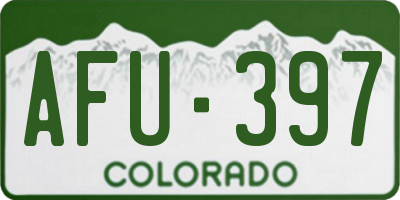 CO license plate AFU397