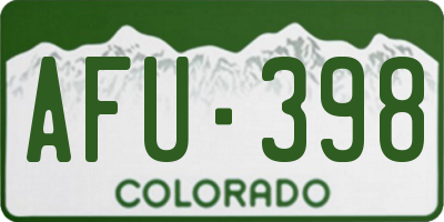 CO license plate AFU398