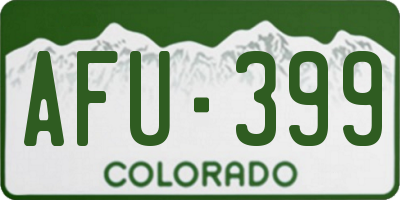 CO license plate AFU399