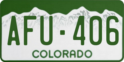 CO license plate AFU406