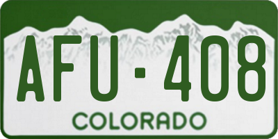 CO license plate AFU408