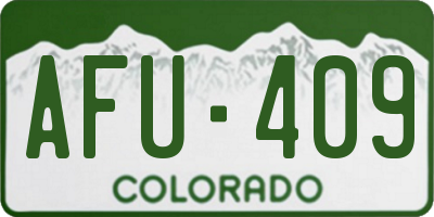 CO license plate AFU409