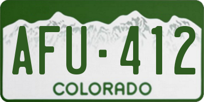 CO license plate AFU412