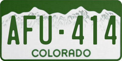 CO license plate AFU414