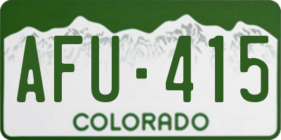 CO license plate AFU415