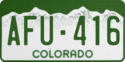 CO license plate AFU416