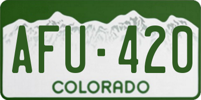 CO license plate AFU420