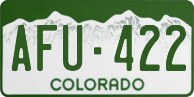 CO license plate AFU422