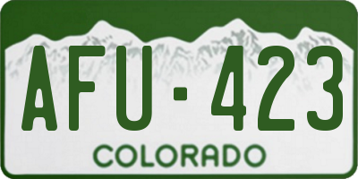 CO license plate AFU423