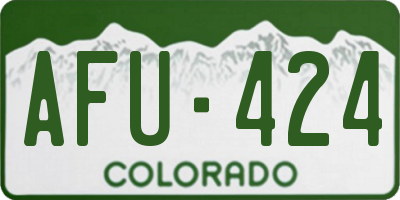 CO license plate AFU424