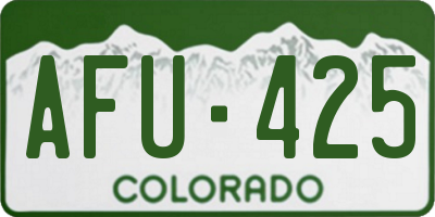 CO license plate AFU425