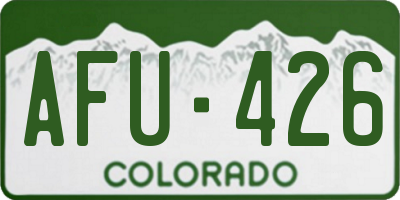 CO license plate AFU426