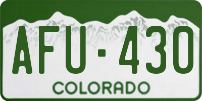 CO license plate AFU430