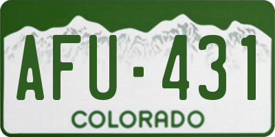 CO license plate AFU431