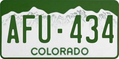CO license plate AFU434