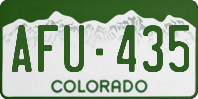 CO license plate AFU435