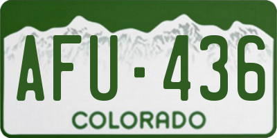 CO license plate AFU436