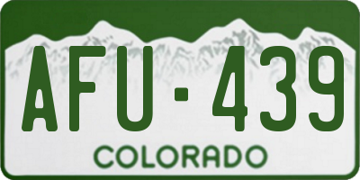 CO license plate AFU439