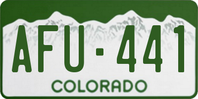CO license plate AFU441