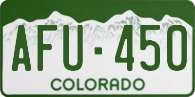 CO license plate AFU450