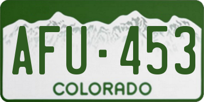 CO license plate AFU453