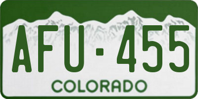 CO license plate AFU455
