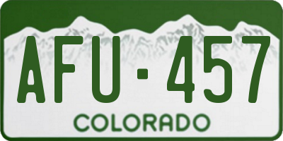 CO license plate AFU457