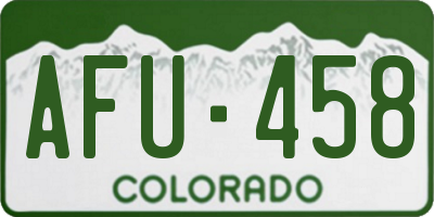 CO license plate AFU458