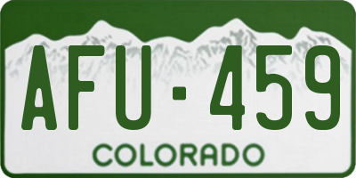 CO license plate AFU459