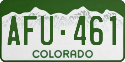 CO license plate AFU461